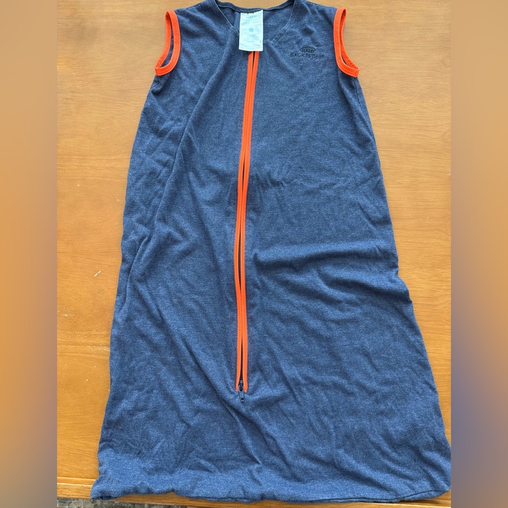 Halo Gray SleepSack with Orange Accent
